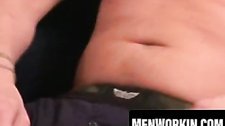 Amateur works ample curved wood till load