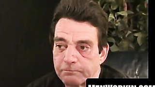 Senior mary finishes off rigid with a faux-cock rammed in his booty