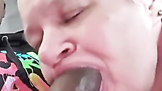 Cugly grannie deep-throat big black cock real fine