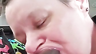 Cugly grannie deep-throat big black cock real fine