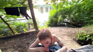 Sizzling hookup in nature POINT OF VIEW: Spunk on Lina's succulent bum