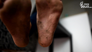 Grubby soles from shoeless ambling (POINT OF VIEW filthy soles, sloppy naked soles, sole queen, killer feet toes)
