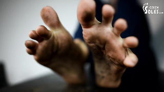 Grubby soles from shoeless ambling (POINT OF VIEW filthy soles, sloppy naked soles, sole queen, killer feet toes)