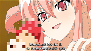 Maid with Stellar Rosy Hair Proposes Internal ejaculation to Immense Trunk