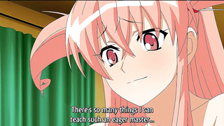 Maid with Stellar Rosy Hair Proposes Internal ejaculation to Immense Trunk