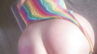 POINT OF VIEW: Father Satisfy Pulverize Me Rigid From Behind Then Jizz On My Funbags