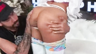 Little Sasha Tatcha Enjoys To Fellate Nade Super-naughty's Arse & XXL Trouser snake!