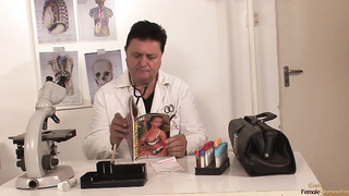 Hubby boinking a preggie plow after a check-up in the physician's office