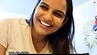 Indian Tamil Wifey Displays Fun bags on VC and Nailing