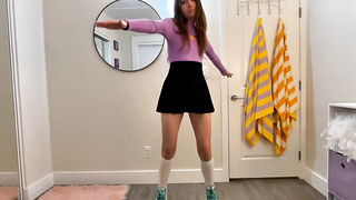 OOPS! Stepsis Accidentally Roller Skates Wood into Her