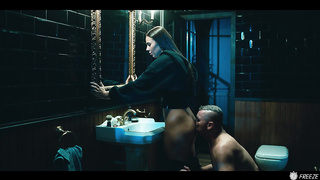 Dame Burglar Freeuse by Homeowner - Time Stop Freeze Fetish With Red-hot Black-haired Milan Cheek