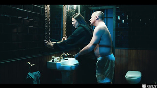 Dame Burglar Freeuse by Homeowner - Time Stop Freeze Fetish With Red-hot Black-haired Milan Cheek