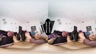 UP CLOSE VR - Latina Hotty In Arse Cutoffs Mila Milkshake Gives Dirty Blow & Rails Salami POINT OF VIEW