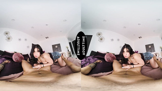 UP CLOSE VR - Latina Hotty In Arse Cutoffs Mila Milkshake Gives Dirty Blow & Rails Salami POINT OF VIEW