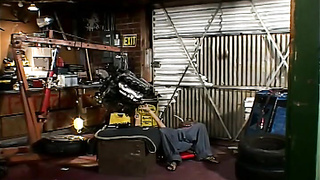Whore with ginormous bumpers causes the jizz shot of the stuck rod