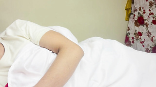 Step-brother-in-law drilled sister-in-law-in-law Bhabhi ji ne devar ka bedroom safai ki bhane main devar se lovemaking kiya