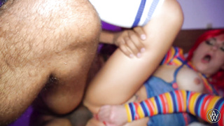 ANGELA WHITE - Halloween Three-way with Karmen Karma and Alex Jones