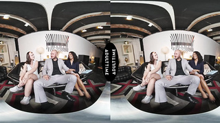 UP CLOSE VR - Hotwife Lesbo Olivia Jay Observes Gf Dharma Jones Get Laid By Strung up Boy - POINT OF VIEW