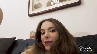 BENEFIT MONKEY: Liz Ocean gives me an impressive blowage and I can't stand against her rosy slit