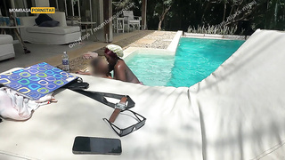 MONSTROUS BOOTY LATIN FOREIGNER RAVAGED BY A TRIP DUDE BIG BLACK COCK AT A PUBLIC POOL