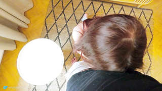 I plowed my ginger-haired roomie while she was dusting the room