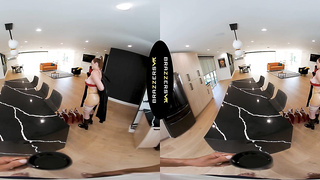 BRAZZERS VR - Abigaiil Morris Greases Up Your Dinky As She Fondles Her Meaty Pierced Bra-stuffers Around It