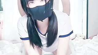 【ahegao】阿嘿颜极品白虎极限榨精，内射后事后口交清洁，体育服诱惑