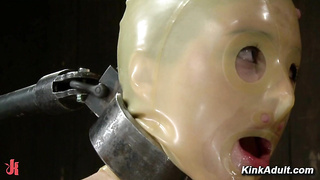 Extraordinary Spandex Fuckslut Inflated And Plumbed