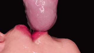 CLOSE UP: FINEST Tugging HATCH made You JIZZ TWO TIMES in TROUSERS! Raw VOLUPTUOUS ORAL JOB thru LINGERIE ASMR