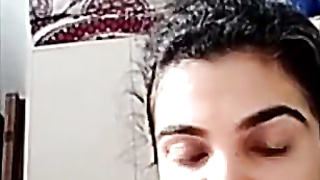 Naughty indian disrobes naked frigging on web cam