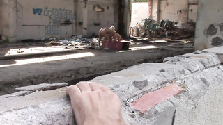 2 Naughty European Lesbos Get Culo Fucjed By 2 Guys In Deprived Mansion