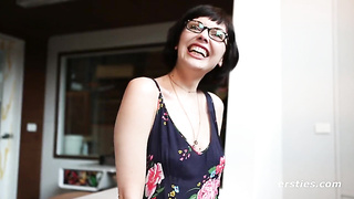 Ivy Pounds Her Furry Thicket with Huge Vibro