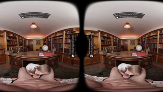 VR Plowers: Towheaded Teenager Rails a Phat Weenie in the School Principal’s Office - VR Porno