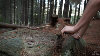 Go wild with the warm stranger in a woods - JISM ON MY FACE