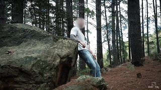Go wild with the warm stranger in a woods - JISM ON MY FACE