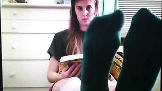 College girl ultra-cute feet