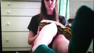 College girl ultra-cute feet