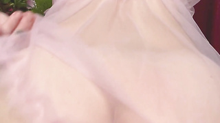 teenage sex-positive female railing fake penis and sploog