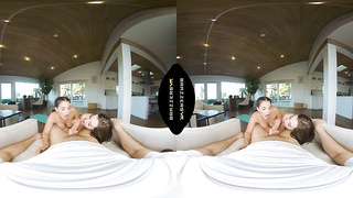 BRAZZERS - A Yoga Exercise Fastly Turns Into A Steaming 3 way For Roomies Aubree Valentine & LaSirena69