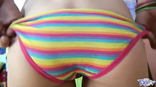 Facialised teenager fuckpole super-bitch gets her smallish poon crammed