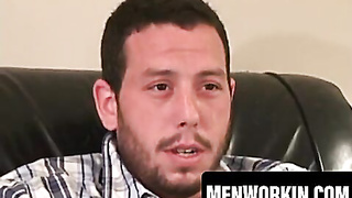 Mature jock busts cum everywhere after jacking off