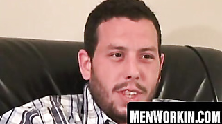 Mature jock busts cum everywhere after jacking off