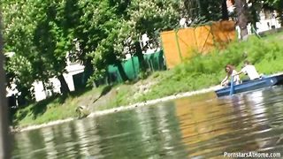 Euro amateurs plumbing in nature