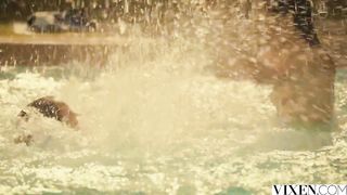 VIXEN Riley & Megan Plow Neighbour In A Courageous Three-Way