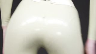 Lucy Spandex in Spandex Catsuit and Ballet Shoes