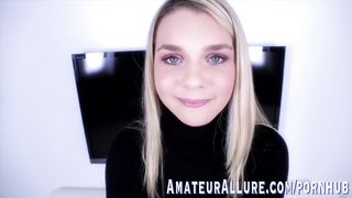 GABBIE CARTER REVEALS HER MAGNIFICENT UDDERS WHILE TOYING WITH GIANT CHISEL