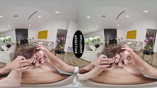 UP CLOSE VR - POINT OF VIEW Infatuating Leana Lovings JUG POKES Your Humungous Sausage Then Taunts It With Her Moist Puss