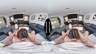 UP CLOSE VR - POINT OF VIEW Puny Isabella Adorable Puts Lots Of Slaver On Your Yam-sized Pink cigar Before Getting Spread