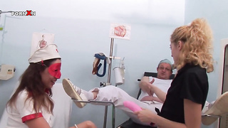 PORNXN - Piss fetish nymphs sharing a humungous man