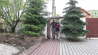 2 Steaming Damsels Sharing a Beefstick